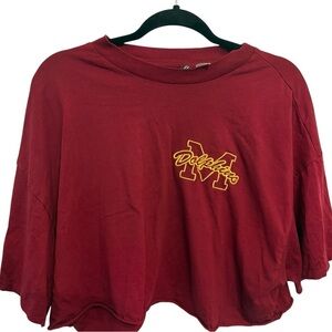 H&M Red Graphic Crop Top